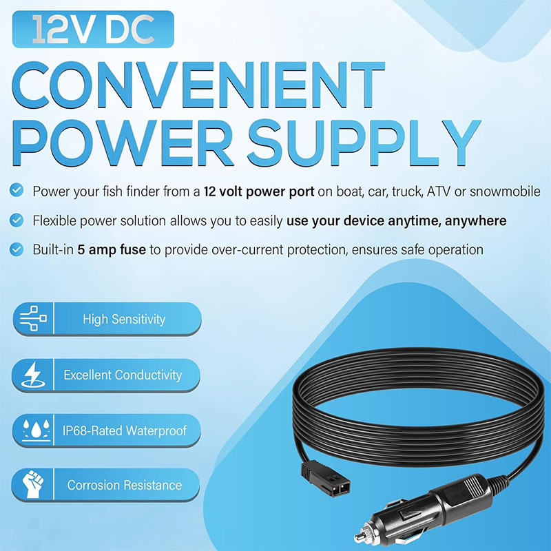 12V Power Cord 720105-1 for Fi - Fish Finder Charger recension och pris