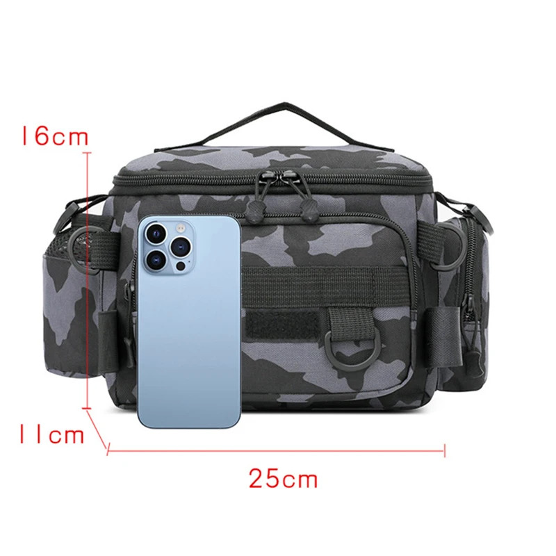 Black Fishing Tackle Shoulder  - Fish Finder Case recension och pris