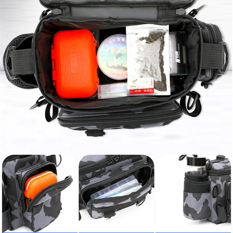 Black Fishing Tackle Shoulder  - Fish Finder Case recension och pris
