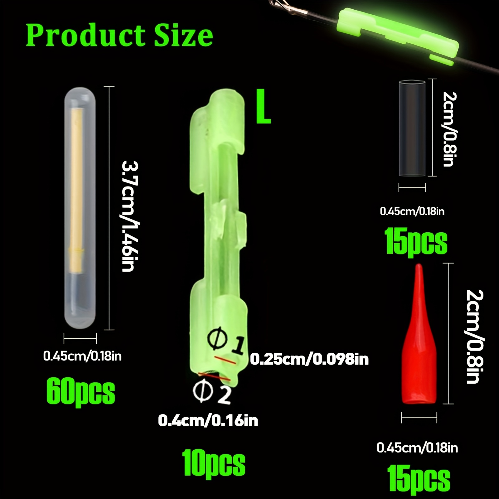 100PCS Fishing Glow Sticks Set - Bite Alarm recension och pris